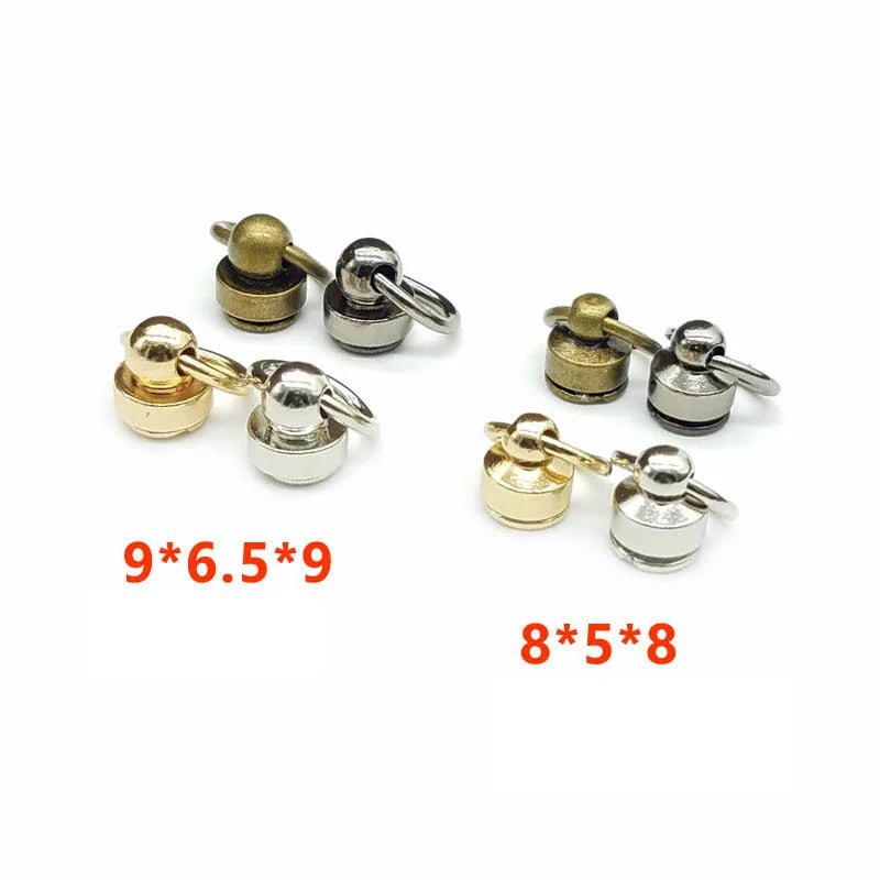High Quality Chicago Screws Stainless Metal Screw With O Ring 8mm Bag Accessories Screw Studs Button