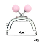 MZ  Colorful Vintage Bobble Coin Purse Shiny Silver Metal Frame with Leather Bag Strap and Handle Iron Material Purse Frame