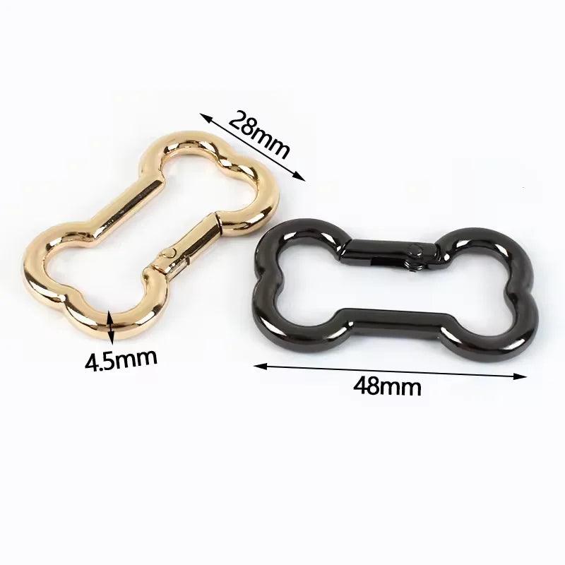 New Design Bone Shaped Spring Keychain Keychain Dog Hook Buckle Adjuster Slide Buckle Bags Hardware Accessories