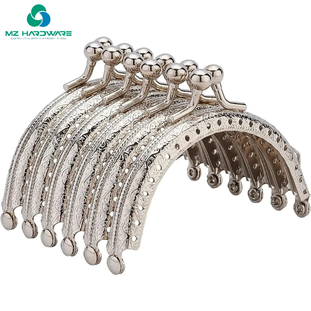 MZhardware 3.3 Inch Bag Kiss Clasp Lock Metal Purse Frame Small Coin Bag Clasp for DIY Purse Making Bag Handle