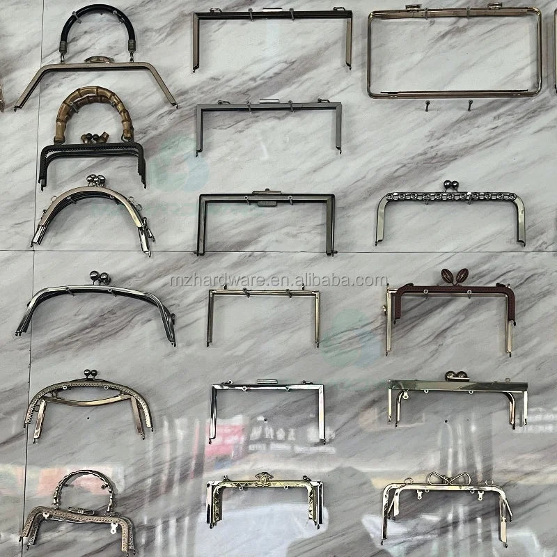 MZhardware DIY Metal Purse and Clutch Bag Frame Parts Other Bag Metal Accessories and Frames Asas Para Carteras a Crochet