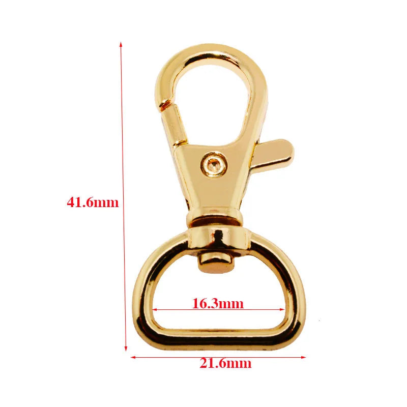 MZ Professional Classic Custom Logo Carabiners High Quality Zinc Alloy Swivel Metal Snap Hooks for Handbags Rotating Clasp Clip