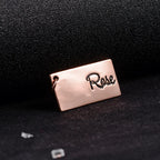 Customized Bag Accessories Metal Letter Word Phrase Tags Charms Stainless Steel Charm Letter