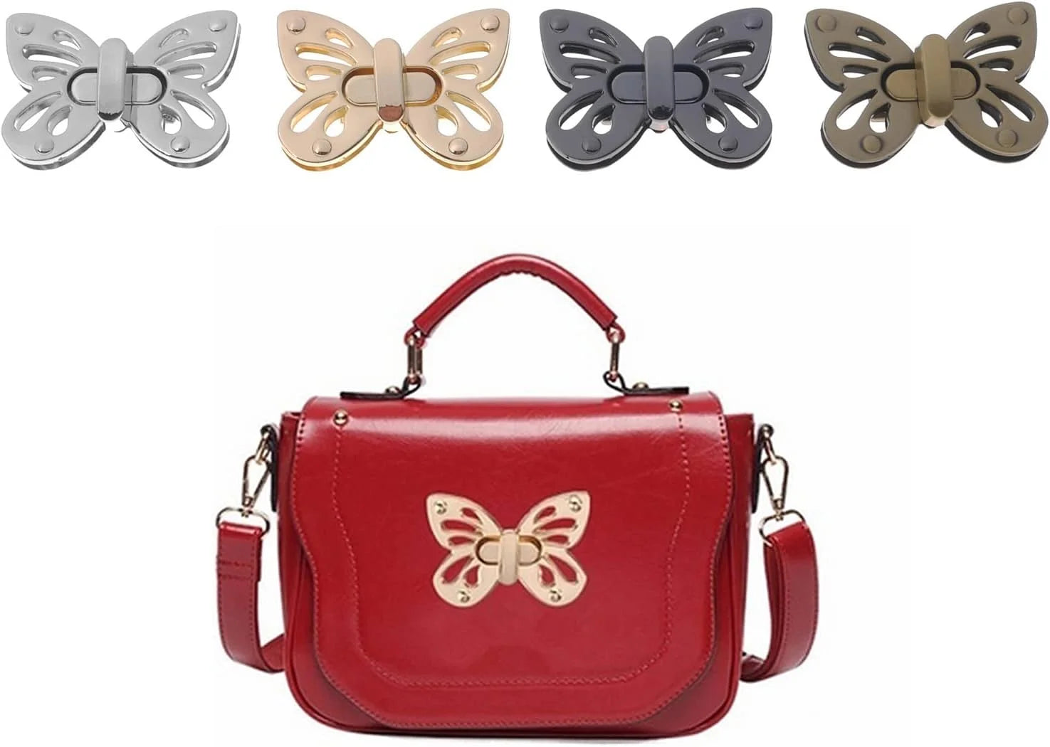 DIY Twist Turn Lock and Leather Belt Accessory Turn Lock Handbag Closure Hardware Metal Hardware for Handbag Making