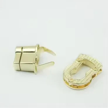 Fashionable Decoration Clip Purse Closure Alloy Turn Lock Metal Square Bag Lock Twist Lock for Handbags