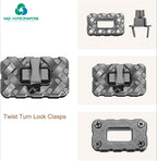 Closures Lock Fasteners for Purse Aluminum Alloy Rectangle Bag Closure Clip Hardware Accessories for DIY Handbag Craft