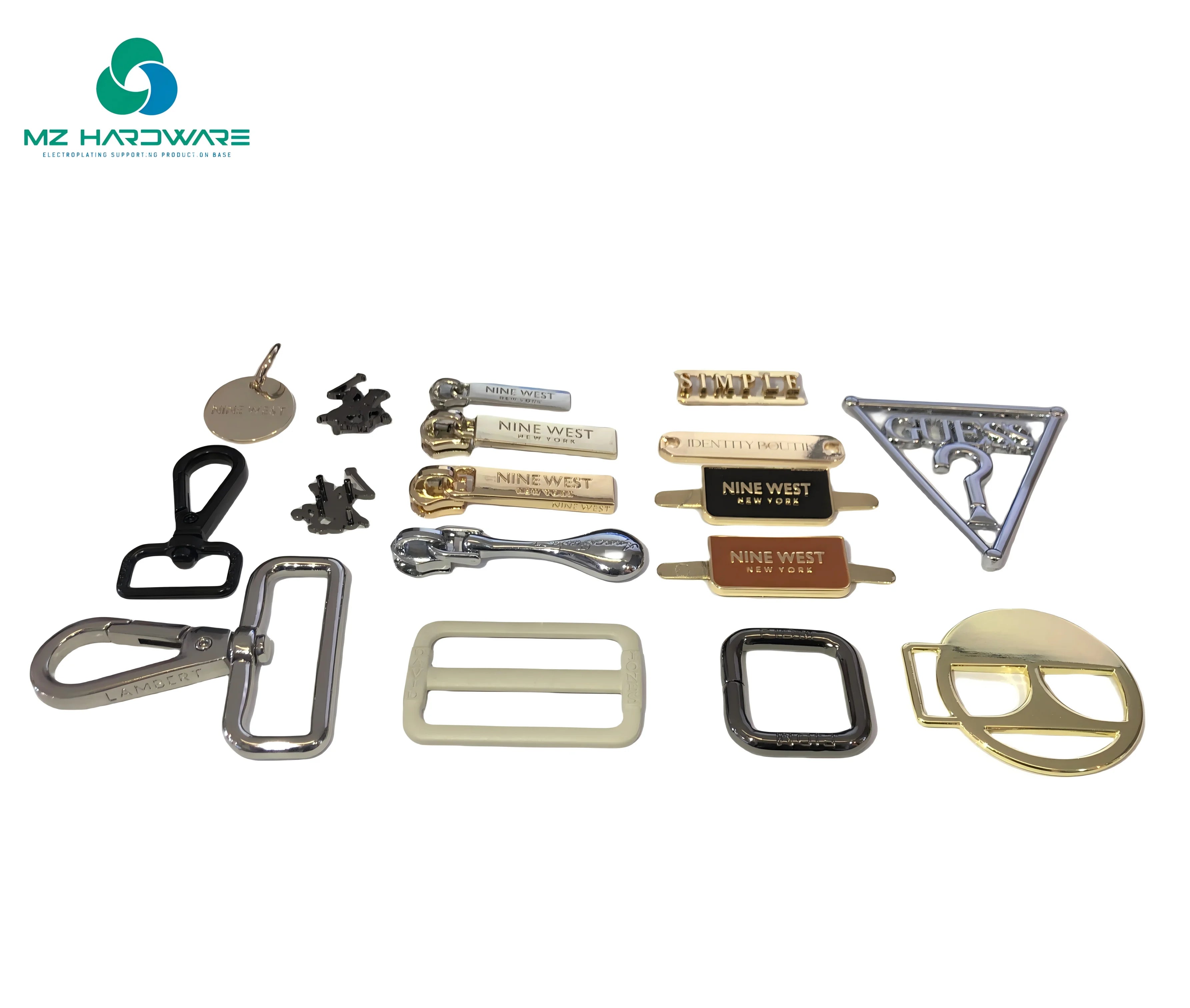 MZhardware Luxury Handbag Hardware Customized Logo High Quality Buckles Metal Snap Hook with Plating for Bag Making Accessories