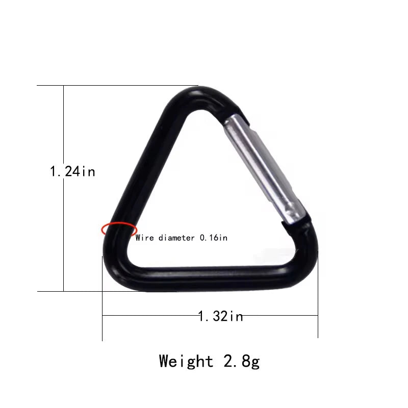 Cheap Carabiners Mini Carabiner Aluminum Alloy Triangle Spring Carabiner Hooks Snap Hook for Pet