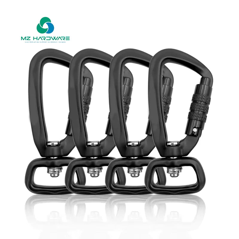Customized Rock Climbing Carabiner Dog Leash Carabiner Aluminum Swivel Lock Aluminum Climbing Swivel