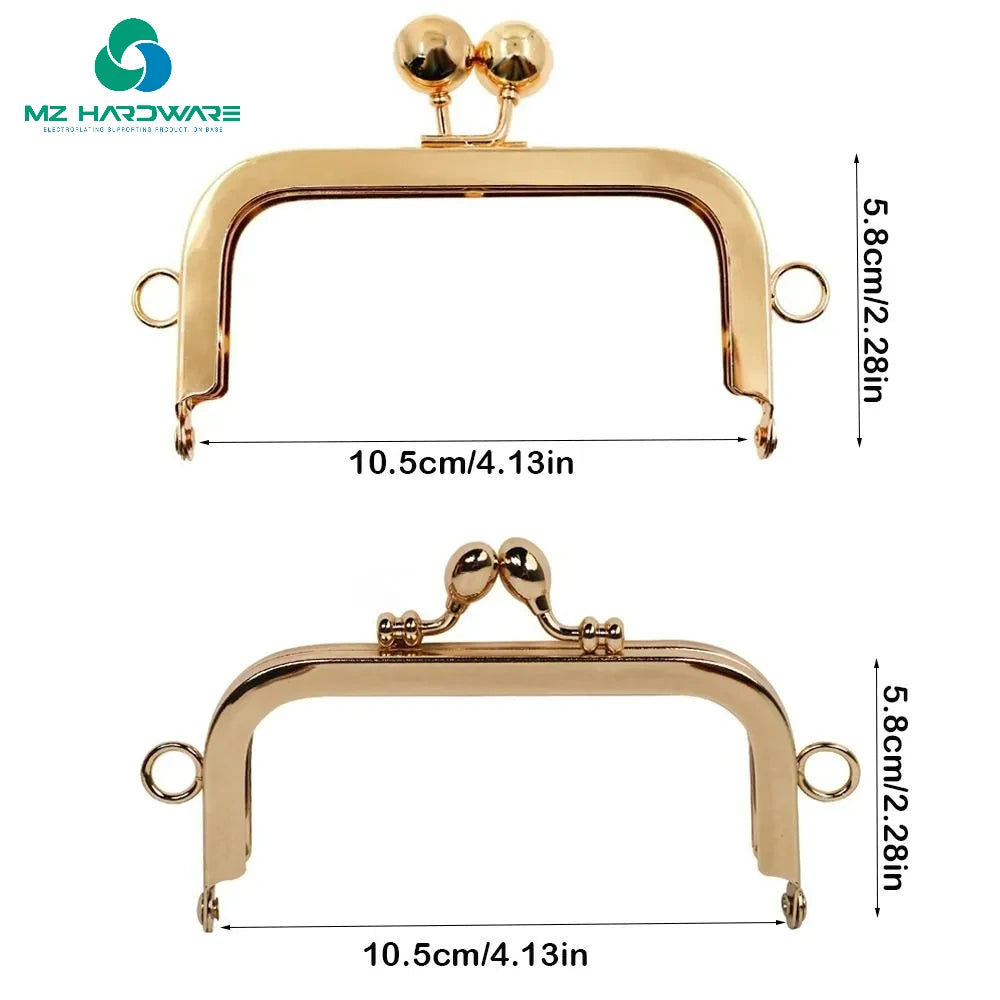 10.5cm Vintage Purse Clasp Frame Bag Kiss Clasp Lock Metal Purse Frame for DIY Craft Purse Bag Making Handle Bag Accessories