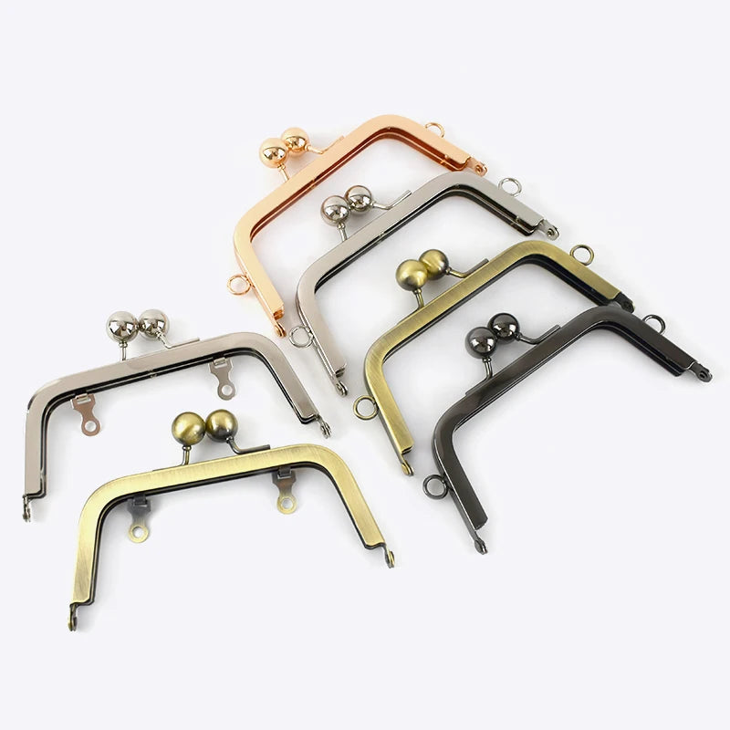 14cm High-grade Handle Trapezoidal Non-porous Bead Head Bag Handle Handbag Sewing Accessories Wallet Frame