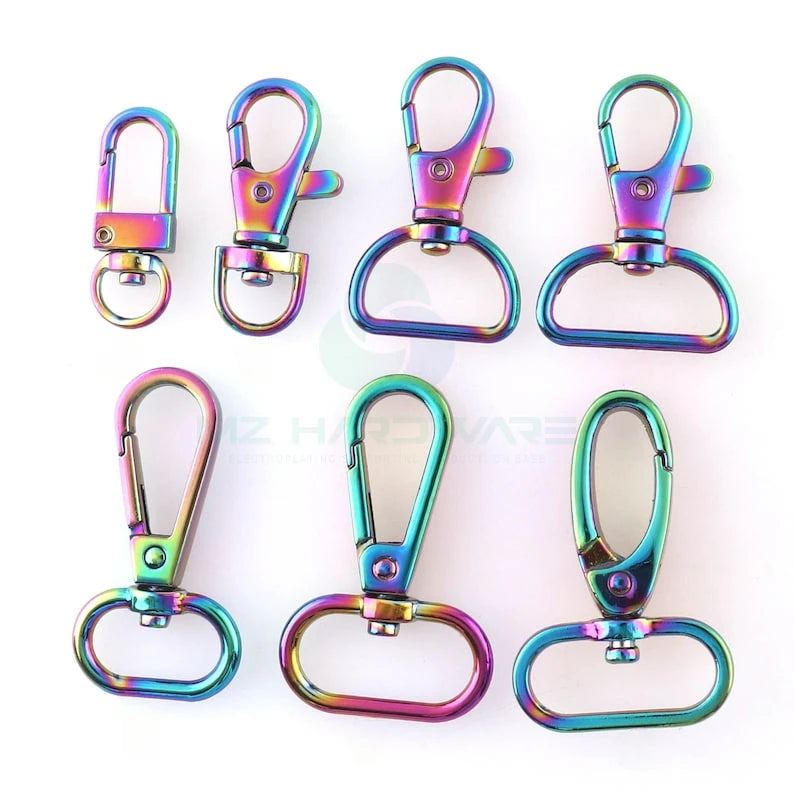 MZhardware Lobster Clasps Clips Spring Buckle Metal Alloy Swivel Snap Hooks Key Chain for Dog Collar Backpack Bag Accessories