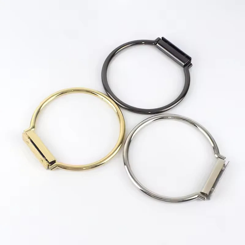 Factory Direct Sale Handbag Hardware Accessory Metal Handle for Making Bags Handle Bags D Ring Bag Handle