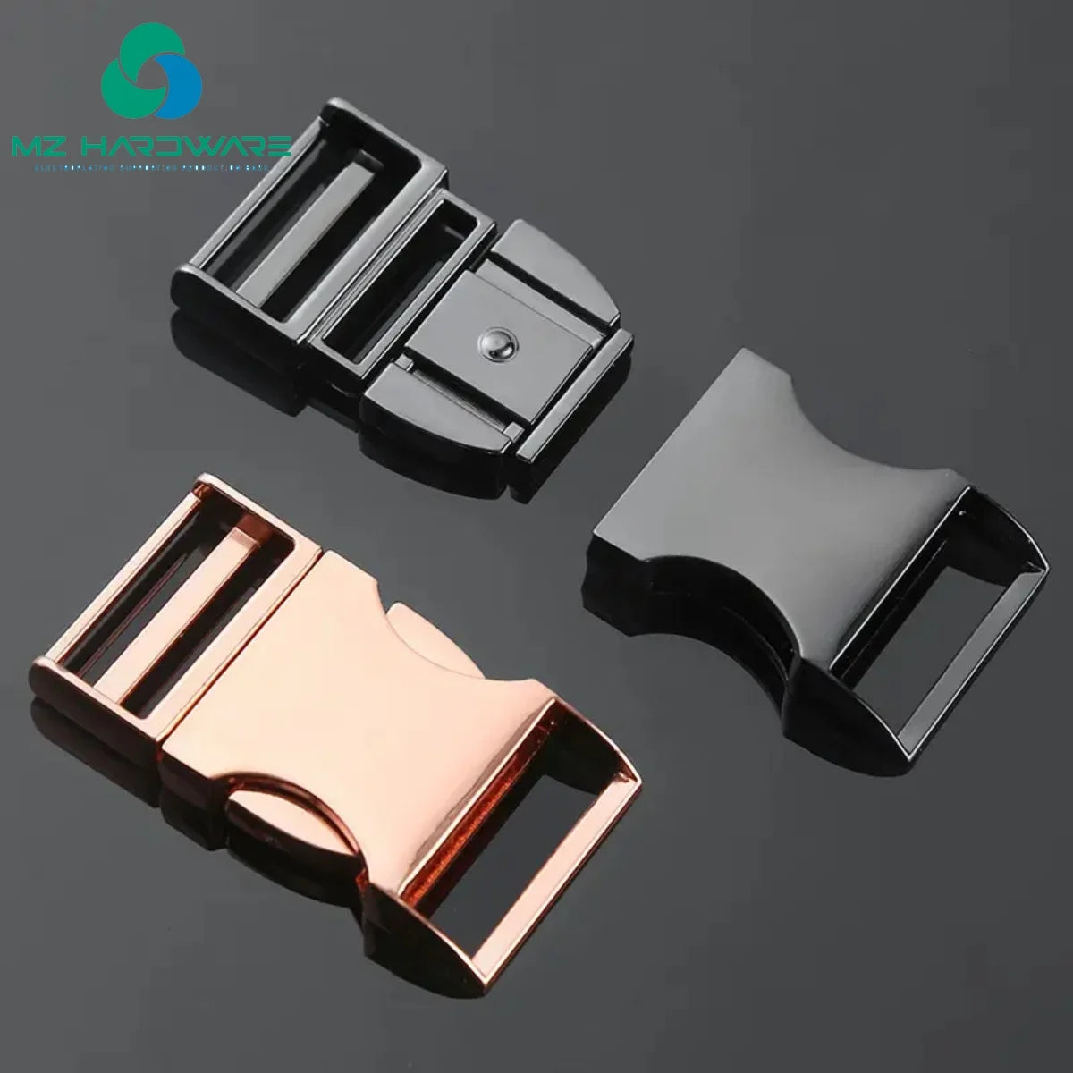 Adjustable Buckle Side Quick Release Metal Buckle Side Release Buckle and Tri-Glidefor Dog Collar Hardware