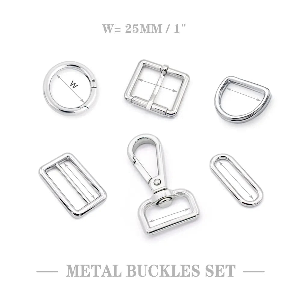 Factory Direct Sale Adjustable D Ring Round Pin Buckle Dog Collar Metal Buckle Bag Accessories Set for Handbag
