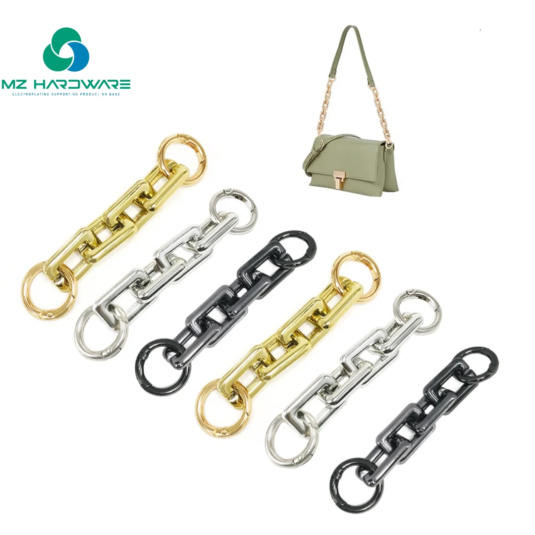 DIY Handbag Hardware Square Buckle Chain Alloy Strap for Purse Luggage Belt Snap Function Easy-to-Use Accessories