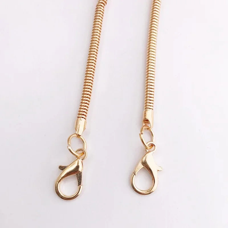 Metal Phone Chain Diy Wholesale Aluminum Designs Cloth Cutting Iron Metal New Gold Color Saw Chain for Girl Handbag