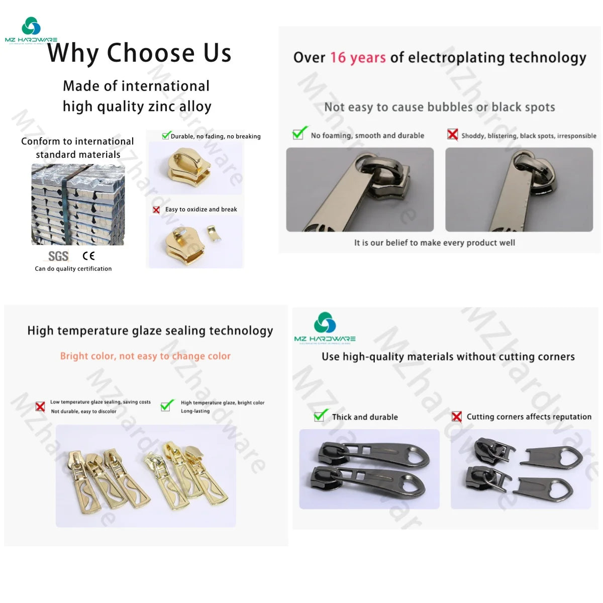 Metal Zipper Custom Zipper Accessories Hot Selling Rainbow Metal Zip Bag Puller for Nylon Zipper Luggage Clothing