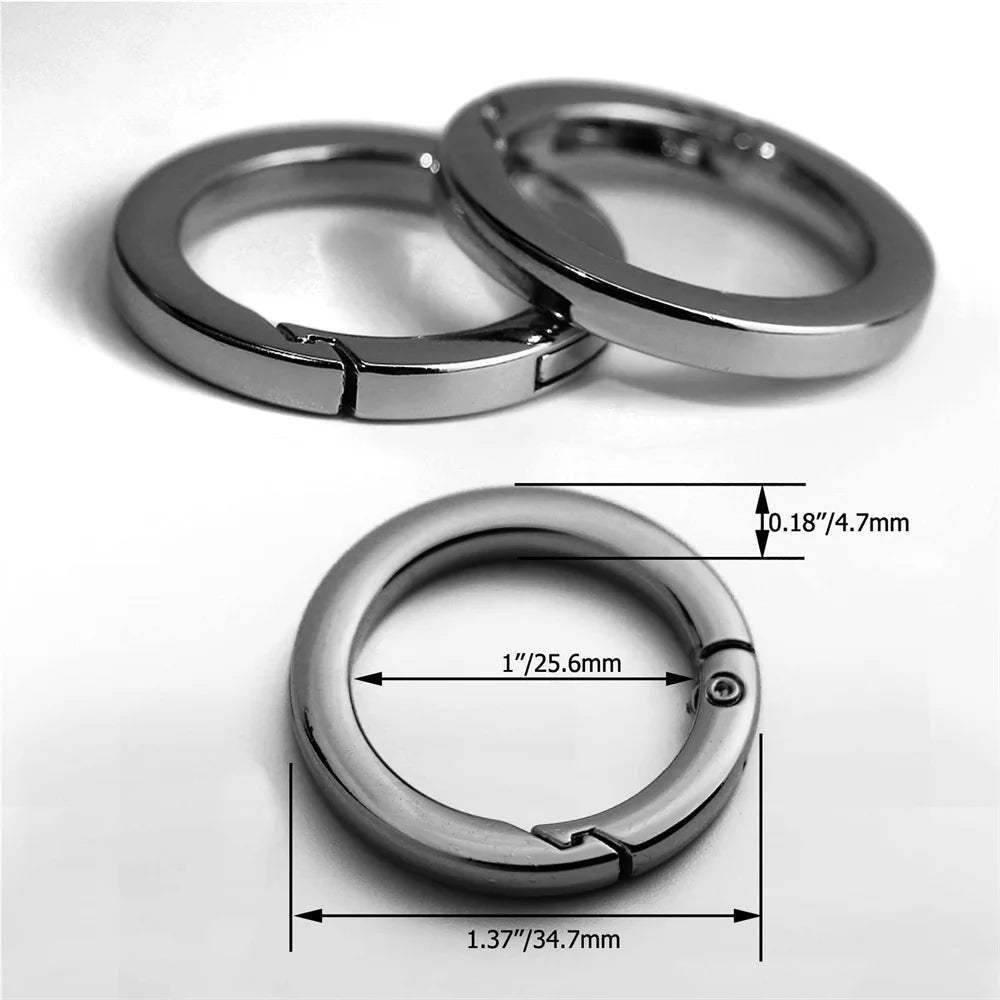 Most Popular Gold Spring Ring Clasp With Loops Bag Hardware Accessories Open Ring Bag Buckle for Bag Accessories