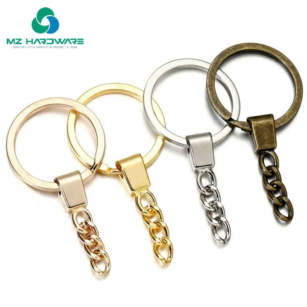 MZhardware Wholesale Designer Custom Metal Keychain for Garment Coin Keyring Accessories
