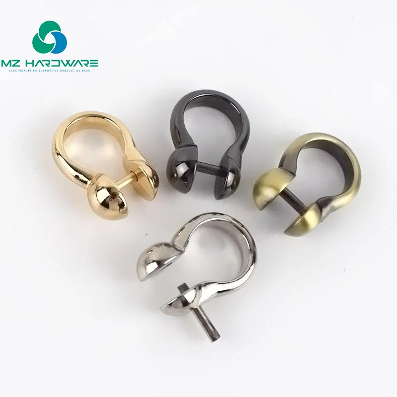 Mzhardware BF004 34*20mm D Ring Buckle Detachable Screw Clip Buckle DIY Luggage Handbag Hardware Crafts Accessories D Ring Metal