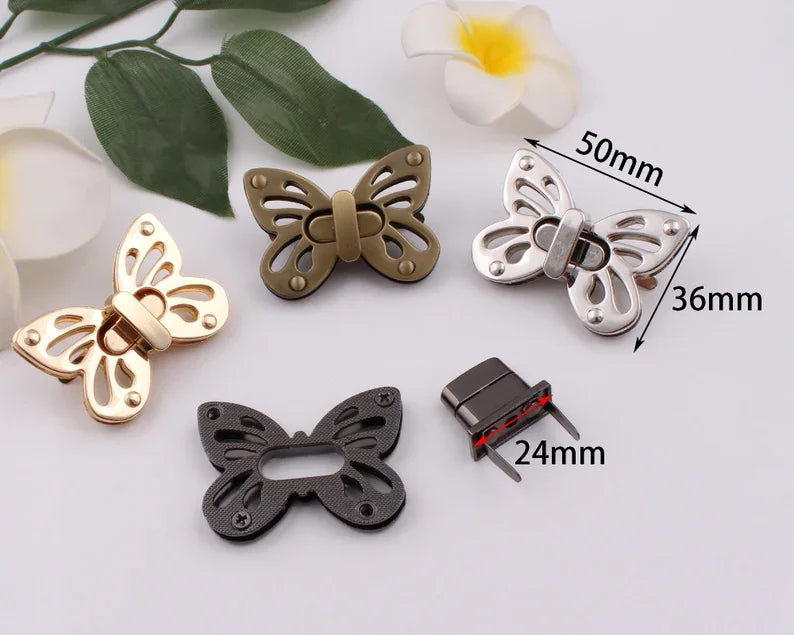DIY Twist Turn Lock and Leather Belt Accessory Turn Lock Handbag Closure Hardware Metal Hardware for Handbag Making