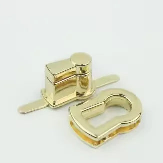 Fashionable Decoration Clip Purse Closure Alloy Turn Lock Metal Square Bag Lock Twist Lock for Handbags