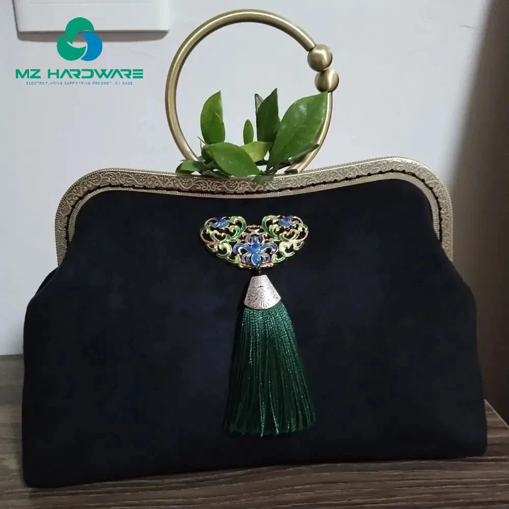 MZhardware High Quality Purse Clasp Frame Bag Kiss Clasp Lock Metal Purse Frame for DIY Craft Purse Bag Making 22CM