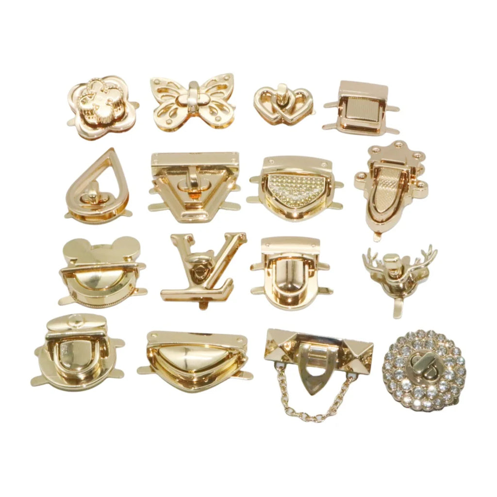 Custom Swing Bag Clasp Lock Chest Suitcase Popular Zinc Alloy Flip Latch Closure Wood Brass Plate Corner Latch Purse Box