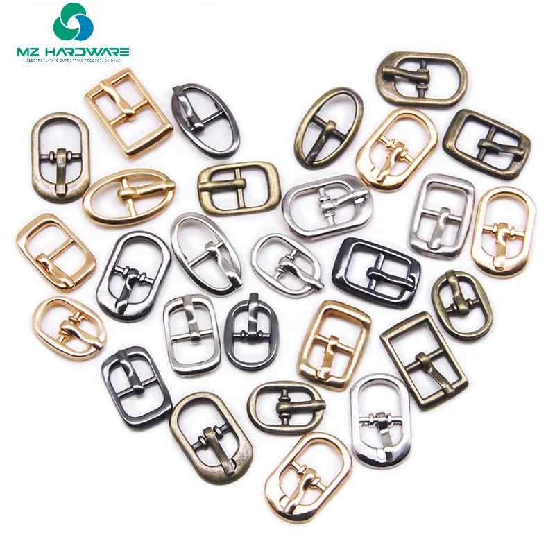 MZhardware Small Square Round Alloy Metal Shoes Bags Belt Buckles DIY Accessory Sewing Metal Shoe Buckle for Shoe Watch Belt