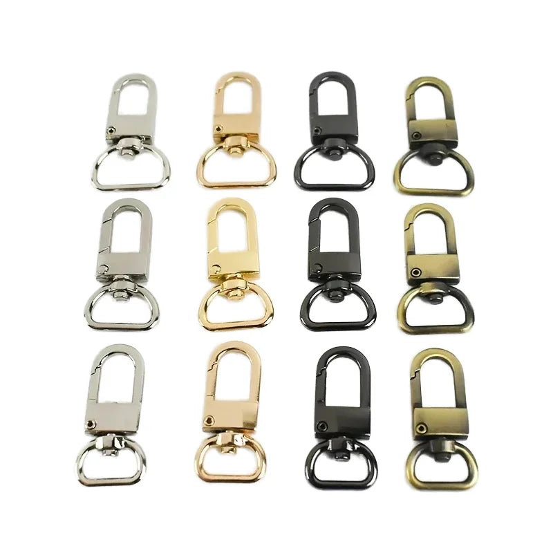 13/16/19mm D Tail Metal Buckles for Bag Strap Webbing Belt Hooks Dog Collar Swivel Lobster Clasp Hanger DIY Hardware Accessories