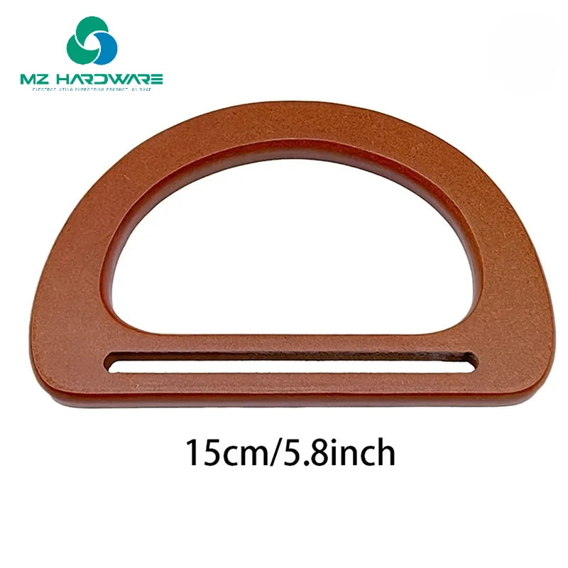 15cm D Shape Wooden Handles Brown Black Natural DIY Replacement Handbag Tote Handles Purse Bags Straps DIY Bag Handle Accessory