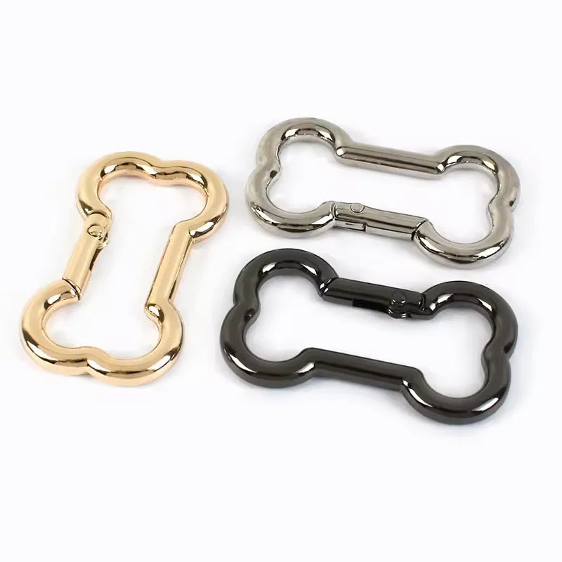 New Design Bone Shaped Spring Keychain Keychain Dog Hook Buckle Adjuster Slide Buckle Bags Hardware Accessories