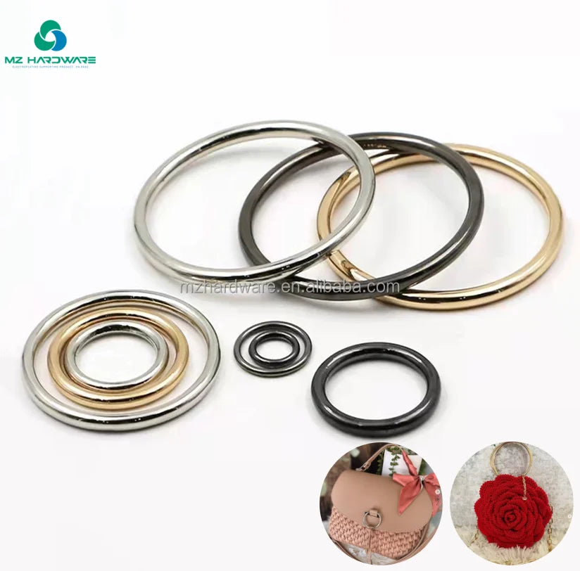 Bag Hardware Accessories O Ring Spring Clasp Open Ring Bag Buckle Metal Key Chain Spring Snap Hooks