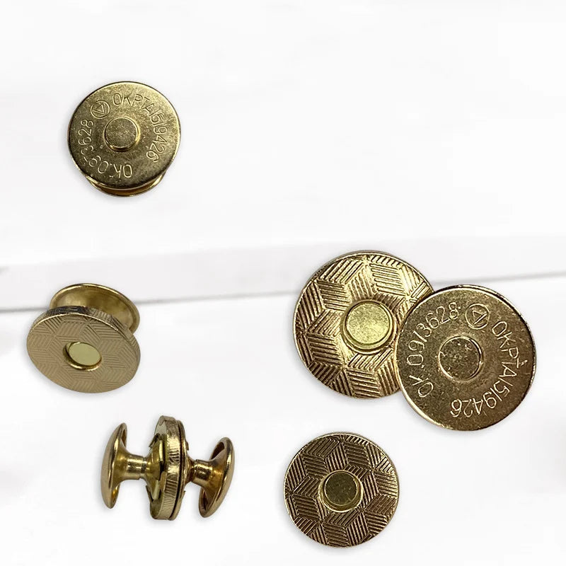 Factory Bag Buttons With Magnet Bag Accessories  High Quality Double Rivets Magnetic Snap With Rivet for Handbag