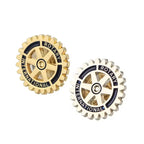 Metal Club Pin Crafts Manufacturers Gold Round Rotary International Metal Enamel Badge Rotary Lapel Pin