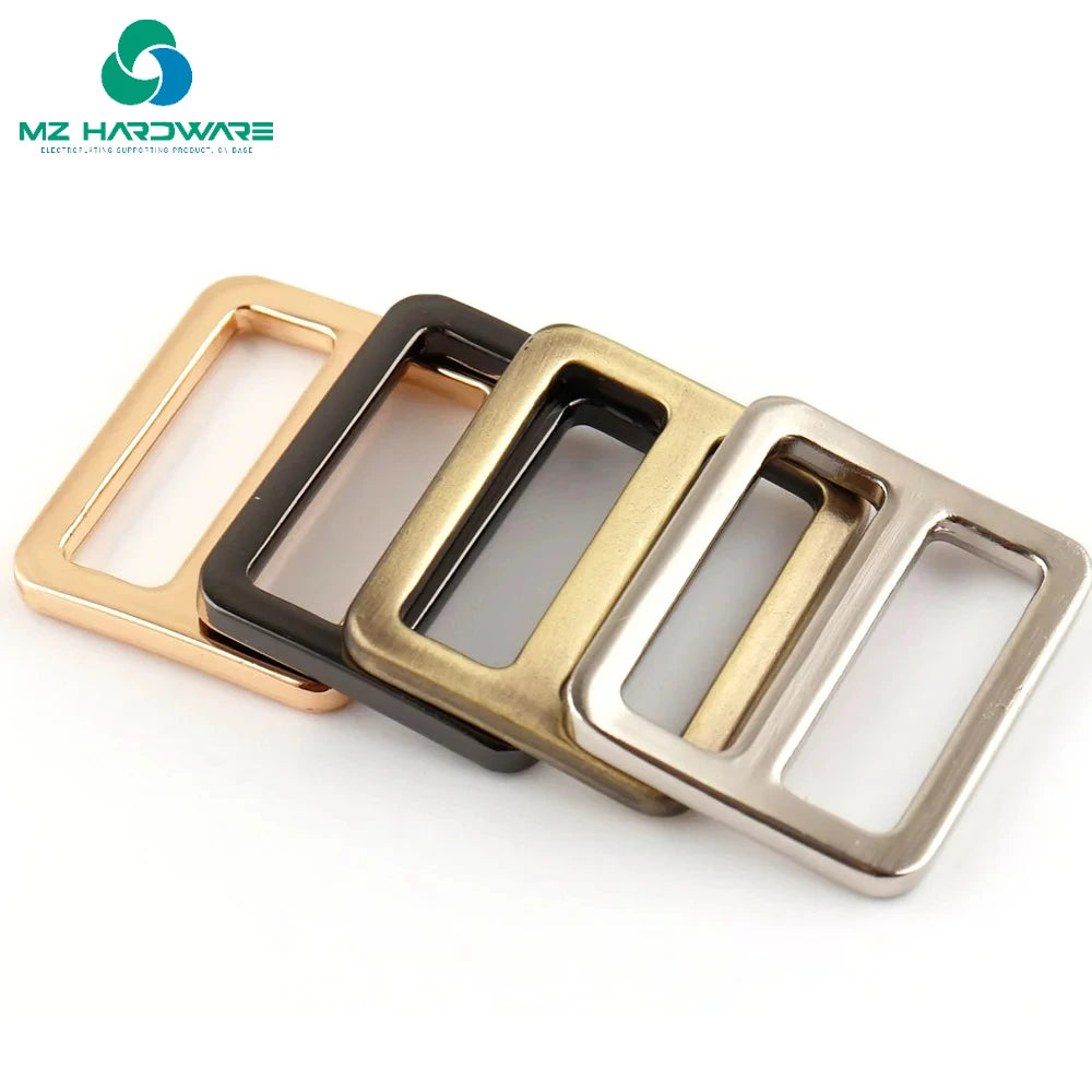 MZ Metal Tri Glide Buckle 25/38mm Flat Adjuster Slide Purse Buckles DIY Bag Luggage Strap Webbing Accessory