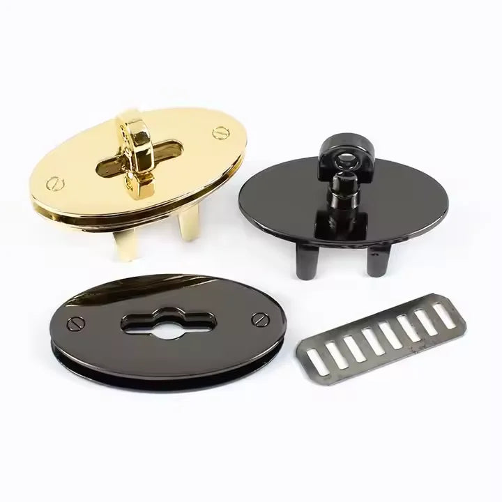 Factory Direct Sale Alloy Oval Shape Turn Lock Twist Lock Accessories Round Lock Hardware
