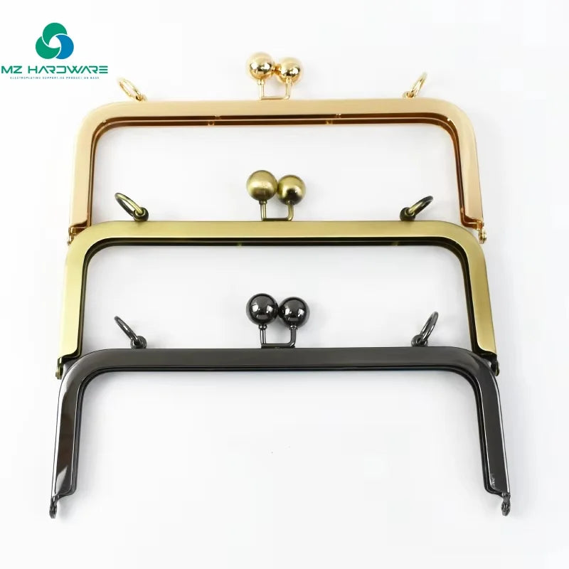 MZ Custom Design Purse Frame Decorative Round Purse Bag Handle Replacements for Handbags Purse Handles Macrame Market Bags