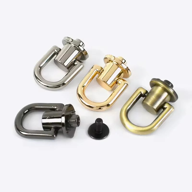 Most Popular Clip Hanger Buckle Bag Parts Bag Screw Rivet Buckle Decorative D Ring for Handbag Strap