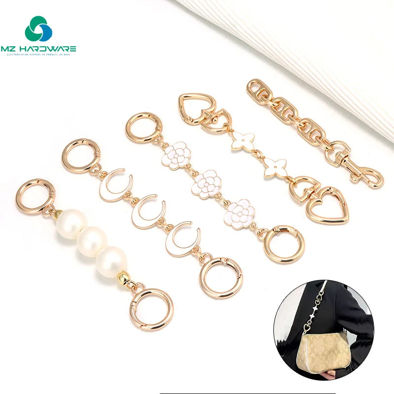 Fashion Women's Bag Shoulder Strap Cross Body Extension Chain Metal Four-Leaf Replacement Handbag Chain