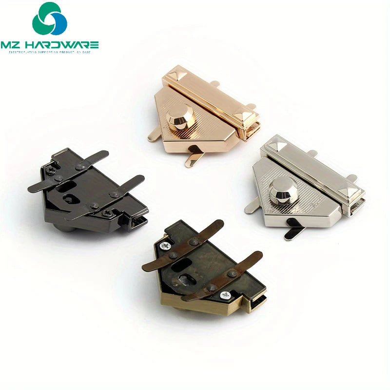 MZhardware Zinc Alloy Metal Bag Buckle Push Lock Spring Hook Replacement DIY Wallet Making Hardware Knitting Bag Tools Lock Type
