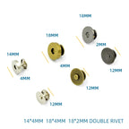 Factory Bag Buttons With Magnet Bag Accessories  High Quality Double Rivets Magnetic Snap With Rivet for Handbag