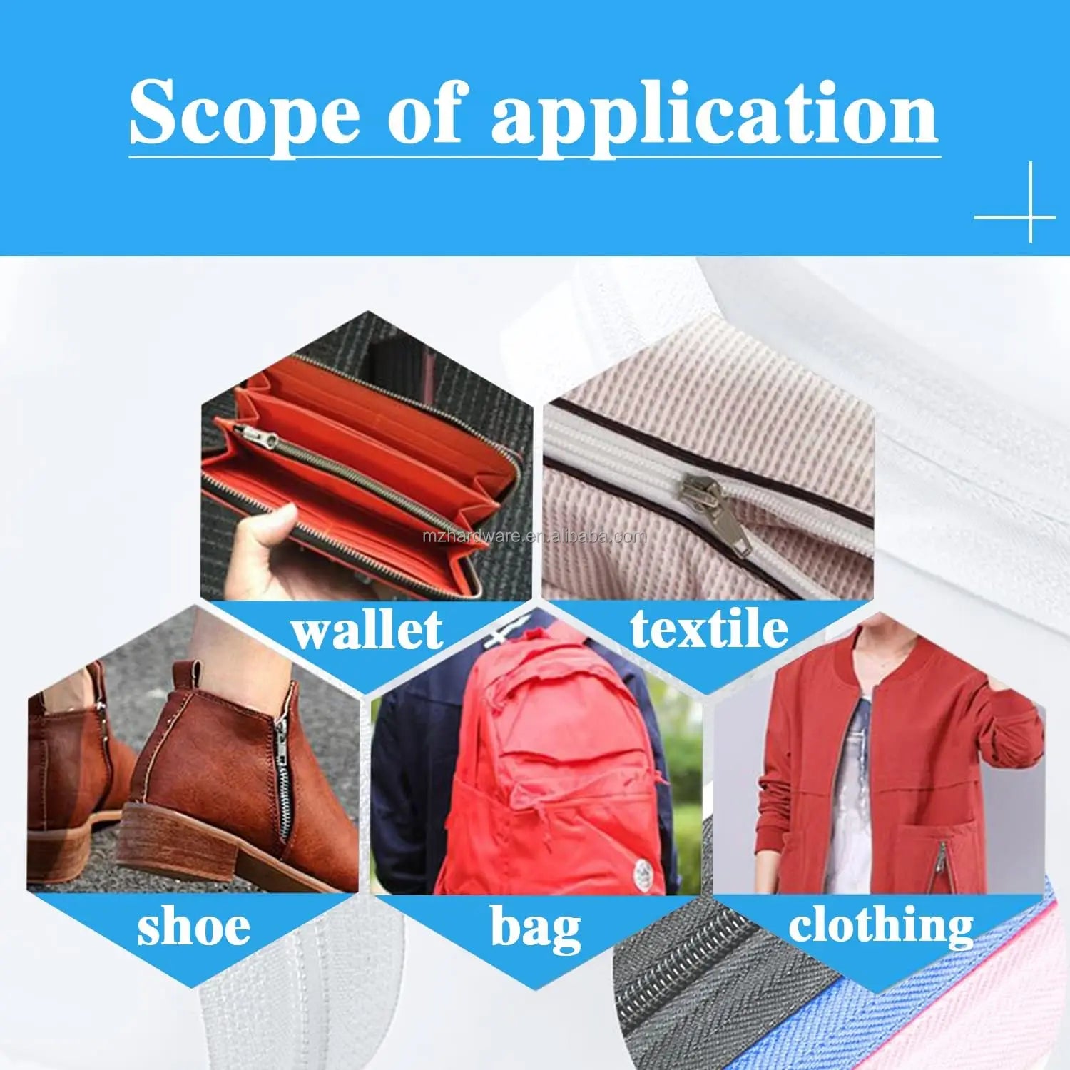 Eco-friendly  Metal Zipper Head Zipper Pull #3/5/8 Custom Color Metal for Bag  Clothing Coat Bag Sewing Multi-color Close-End