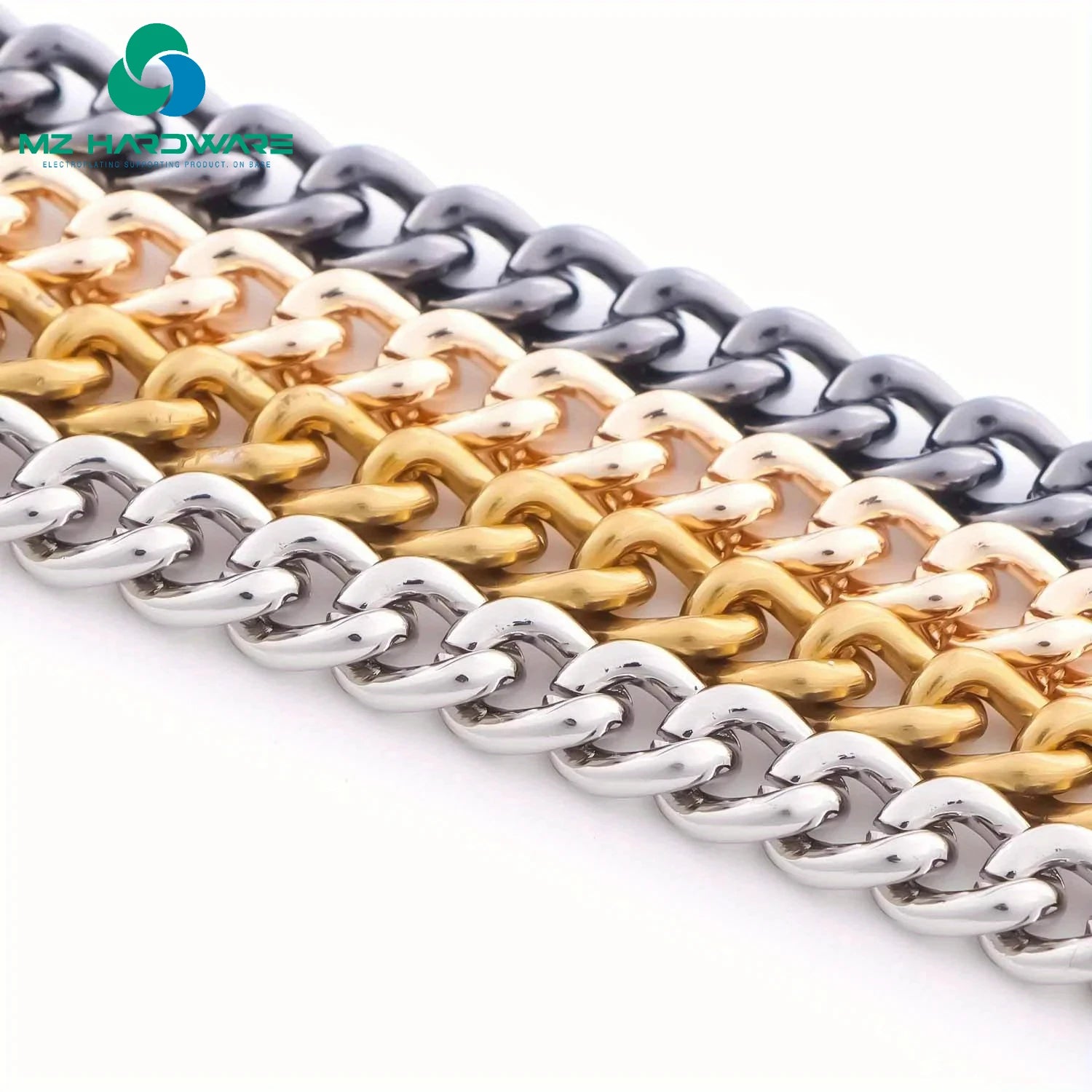 MZHardware Durable Metal Strap Underarm Bag Chain Accessories for DIY Handbag Purse Passed Salt Spray Test