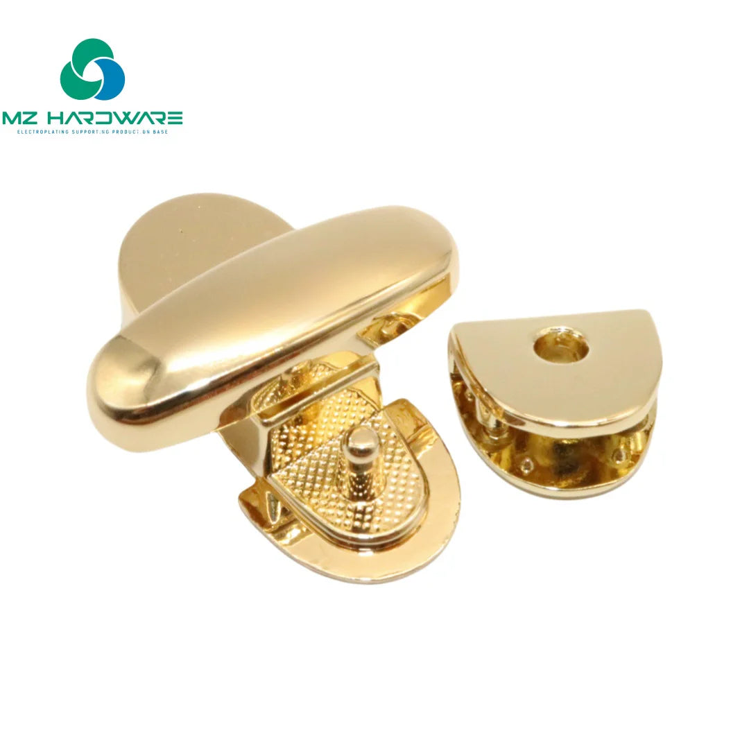Factory Metal Small Twist Turn Lock Fashion Hardware for Handbags Purses & Luggage Accessories Zinc Alloy Buckle Decorations