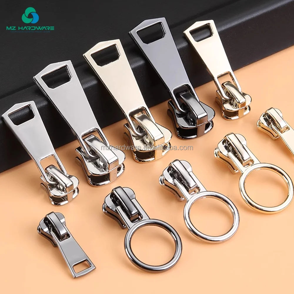 Customized Metal Zipper Logo OEM Slider Customized Logo Slider Branded Logo Bag Zipper Bag Accessories DIY Hardware for Handbag