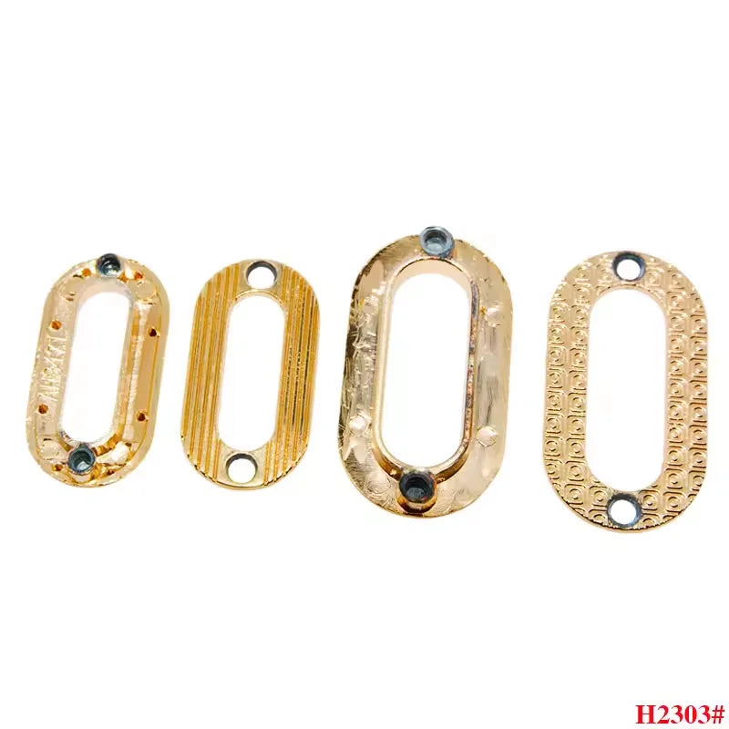 Factory Supply Custom Brass Oval Shaped Metal Eyelets Garment Grommet Oval Eyelet Handbag Alloy Eyelets Buckle
