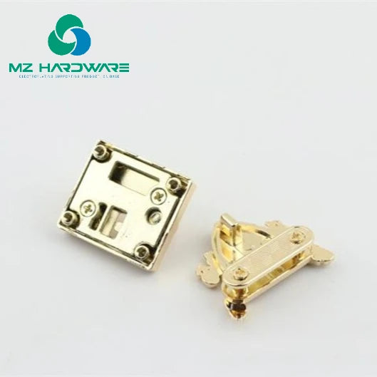 Metal Rectangle Purse Lock Pegasus ThumbTuck Tongue Clasp Latch Clutch Case Bag Leathercraft Hardware Repair
