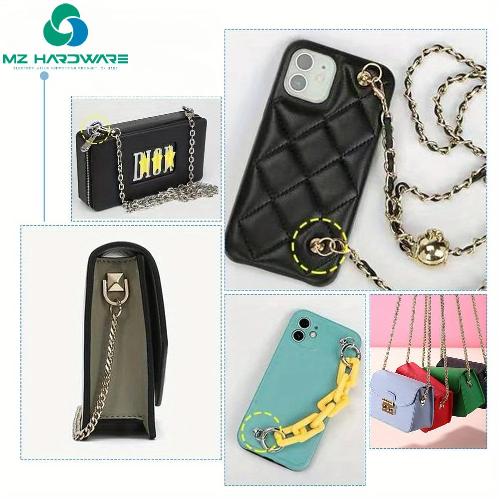 MZhardware Round Head Buttons with D Ring Alloy Purse Suspension Clasp PU Leathercraft Backpack Making Accessories